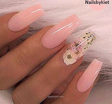 Nagel Tips, Pink Nail, Trim Nails, Beautiful Nail Designs, Clean Nails, Summer Nail, My Nails, Pressed Flower, Flower Nails