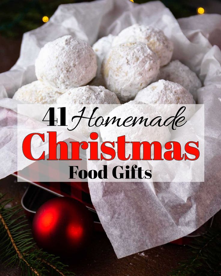 homemade christmas food gifts with text overlay