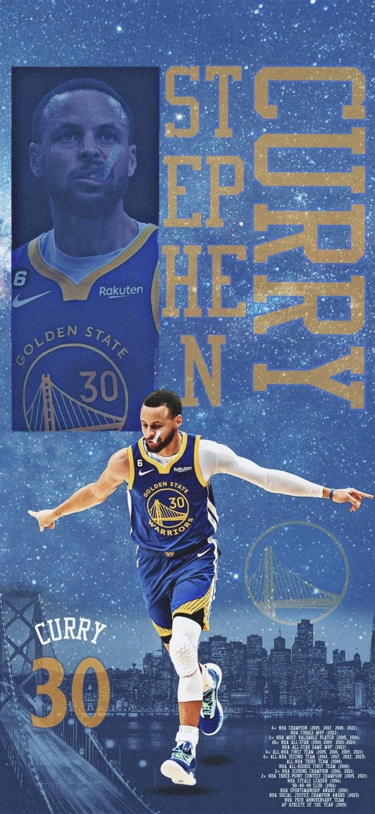 the golden state warriors'stephen curry poster