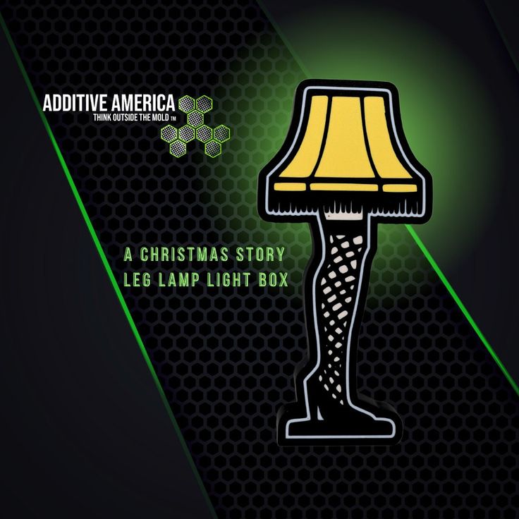 a christmas story led lamp light box with the words, radioactive america written on it