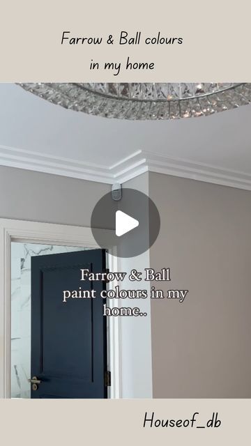 an image of a blue door with the words farrow & ball colours in my home