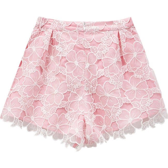 Complete your little ones ensemble with our charming Eloise Short. Crafted from a white lace overlay on a pink fabrication, this mini skirt adds a touch of elegance and playfulness. Pair it with the matching Eloise Top for a stylish and adorable outfit. | Marlo Kids | Eloise Short, Ivory (White, Size 3-4Y) | Maisonette collects the best children’s products from around the world (unlike Zulily, Etsy, The Tot, Farfetch Kids, Childrensalon, Crate and Kids, Kohls, Wayfair, Buy Buy Baby, Nordstroms, Elegant Pink Lace Bottoms, Cute White Party Bottoms, Sweet Style White Bottoms For Summer, Pink Lace Bottoms For Spring, Feminine Bottoms With Lace Patchwork For Spring, Sweet White Bottoms For Summer, Sweet White Summer Bottoms, Elegant White Lace Shorts, Pink Lace Party Bottoms