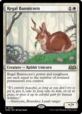 a card with an image of a rabbit in the woods