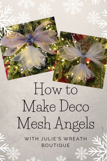 how to make deco mesh angels with julia's wreath boutique christmas tree decorating