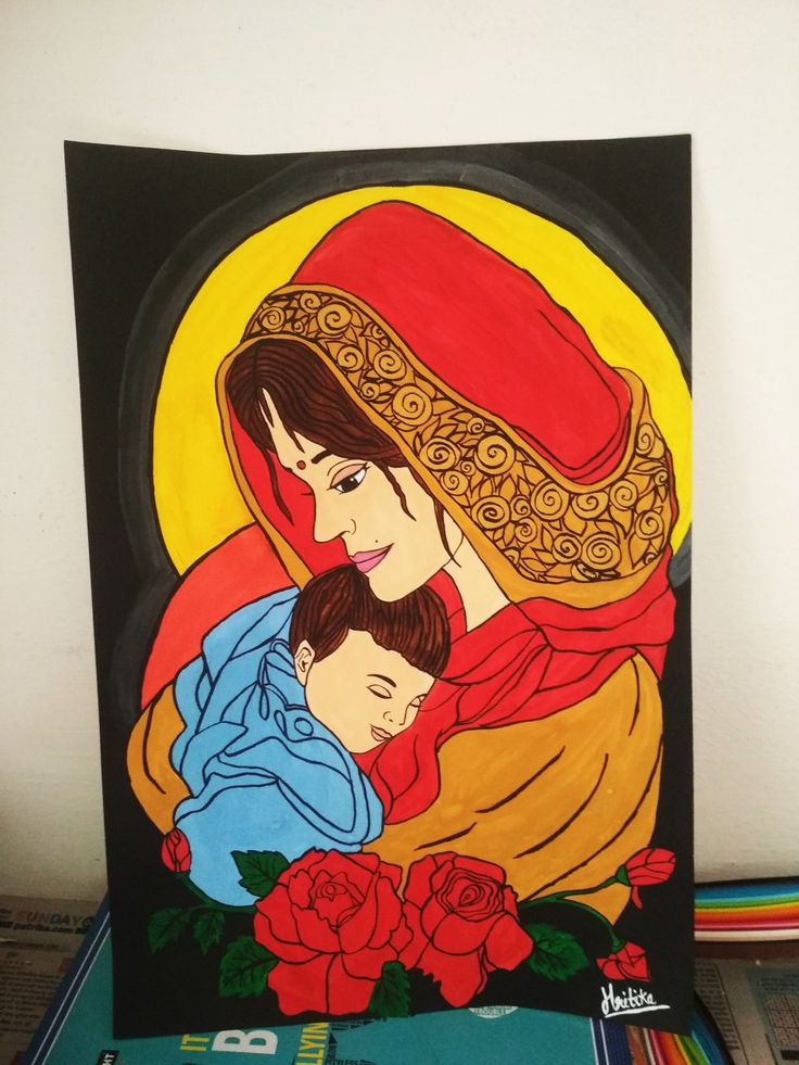 Mother and baby painting ❤️ Mother And Baby Paintings, Poster Colour Painting, Mothers Day Drawings, Mom Drawing, Poster Color Painting, Diy Drawing, Mothers Day Poster, Poster Diy, Baby Painting