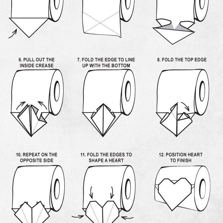 how to fold a toilet paper - step by step instructions