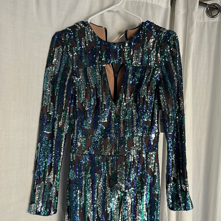 Dress The Population Blue Sequins Dress. Fully Lined. New With Tags! This Dress Is A Show Stopper. Elegant Blue Dress For Holiday Party, Blue Sequin Dress For Holiday Party, Blue Sequined Dresses For Holiday Party, Blue Fitted Dress For Holiday Party, Spring Blue Mini Dress For Holiday Party, Blue Sequins Dress, Blue Sequin Dress, Sequins Dress, Dress The Population