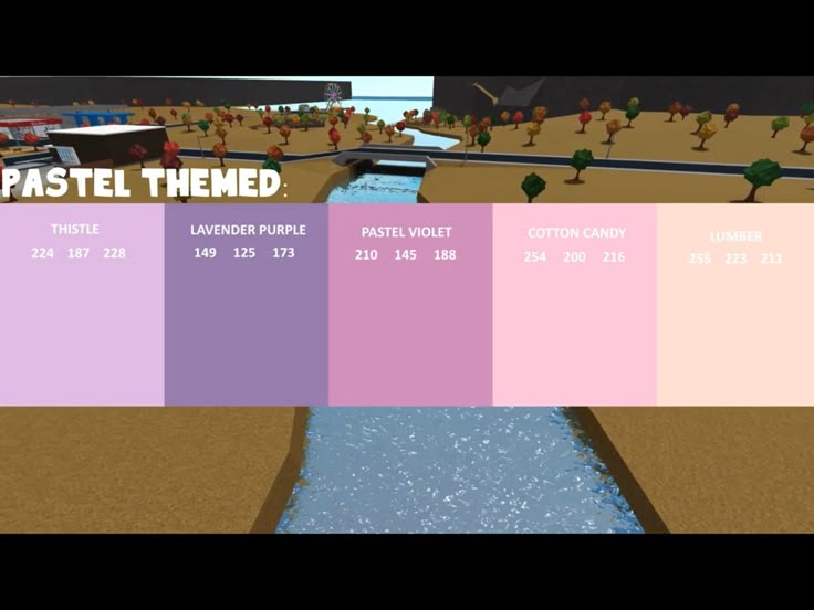 the color scheme for pastel is shown in several different colors, including pink and purple