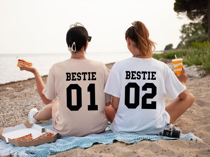 Bestie 01 Bestie 02 Shirts, Matching Best Friend Sweatshirt, Birthday Shirts for BFF, Aesthetic Hoodie for Siblings, Trendy BFF Gift,SG5101 🛍️👚🎉 WELCOME TO CUSTOM STYLE TEE! ️ Looking for high-quality, comfy shirts you can customize for special occasions or loved ones? You're in the right place! At Custom Style Tee, we're passionate about our craft and dedicated to providing a great shopping experience. Got any questions about our products? Don't hesitate to reach out--we'll get back to you quickly! 🛒 H O W T O O R D E R 1️⃣ Take a moment to review all product photos. 2️⃣ Choose your T-shirt size and color. Note that different styles may have slightly different shades of the same color due to brand variations. For exact color matching, we suggest selecting shirts from the same style (e Matching Hoodies For Friends, Bff Pjs, Best Friend Matching Clothes, Cute Matching Bff Outfits, Bestie Matching Pjs, Matching Shirts For Best Friends, Matching Bff Shirts, Cute Sweatshirts For Best Friends, Bestie Stuff