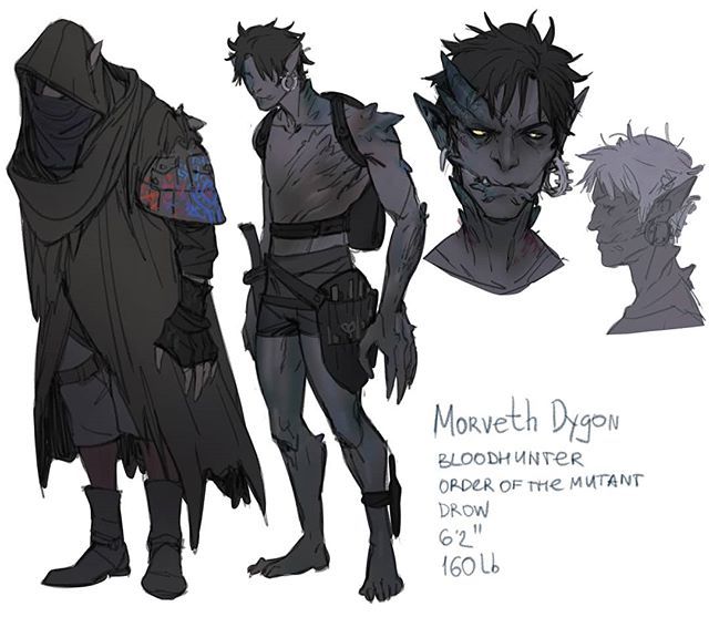 some character designs for the movie monster hunter