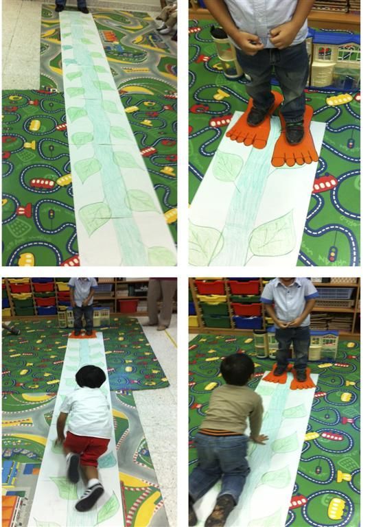 three pictures of children playing on a play mat with an adult and child looking at it