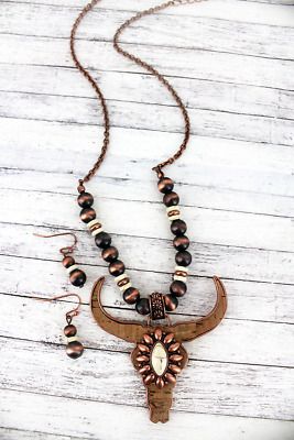 Southwestern Style Brown Jewelry For Festivals, Southwestern Brown Copper Jewelry, Rustic Copper Jewelry For Festivals, Rustic Dangle Jewelry For Festivals, Rustic Beaded Copper Jewelry, Rustic Copper Beaded Jewelry, Polo Wraps, Pearl Necklace Set, Rodeo