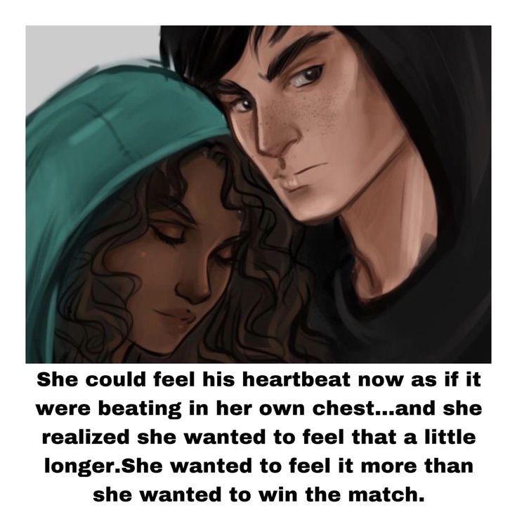 an image of a man and woman with the caption she could feel his heartbeat now as if it were beating in her own chest