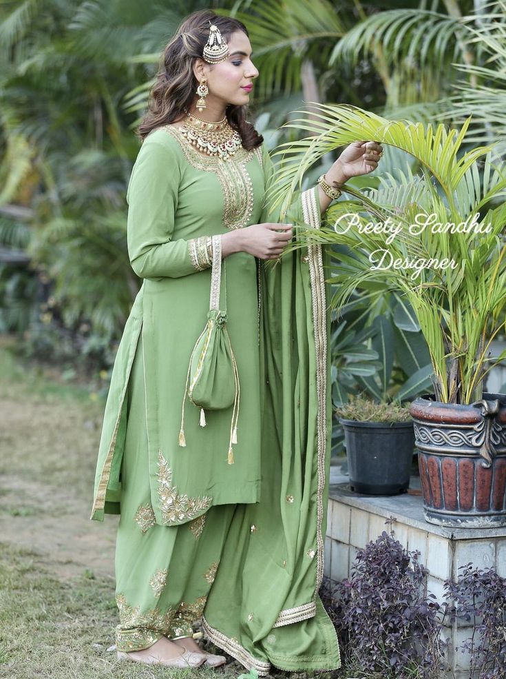 Light Green Punjabi Suit, Latest Colour Combinations In Suits 2023, Pista Colour Dress, Pista Colour Combination, Green Punjabi Suit, Boutique Punjabi Suits Party Wear, Oktoberfest Hair, Pista Colour, Green Suit Women