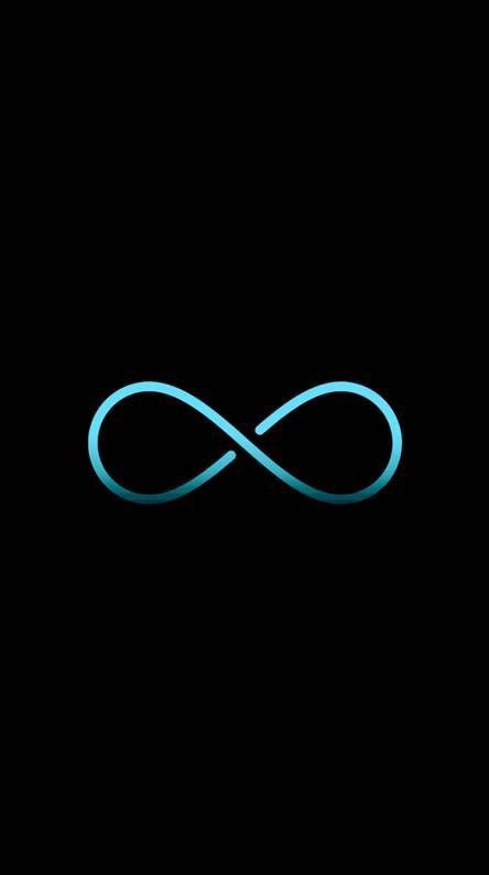 an infinite symbol on a black background