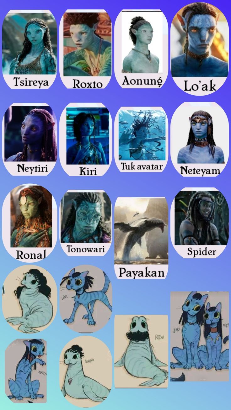 an image of avatars and their names