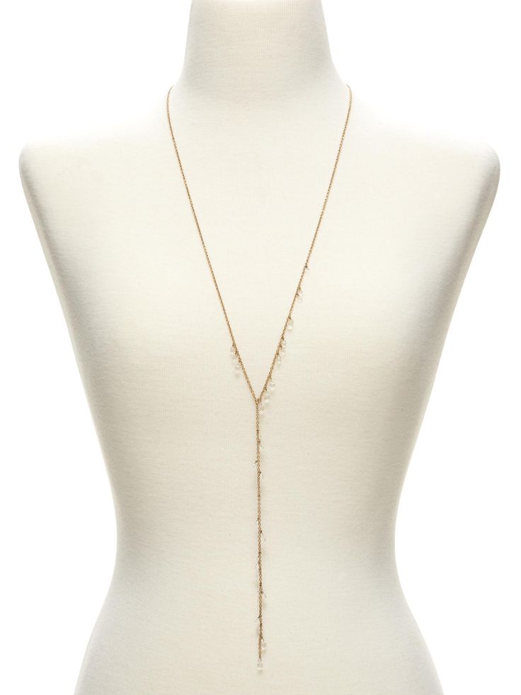 Seaglass Y Necklace | Banana Republic Metal Jewelry With Delicate Lariat Chain, Metal Jewelry With Delicate Chain In Lariat Shape, Metal Lariat Jewelry With Delicate Chain, Adjustable Beaded Lariat Jewelry, Adjustable Lariat Beaded Jewelry, Gold-tone Beaded Jewelry, Metal Lariat Jewelry With Adjustable Length, Gold-tone Lariat Necklace With Lobster Clasp, Adjustable Metal Lariat Drop Necklace