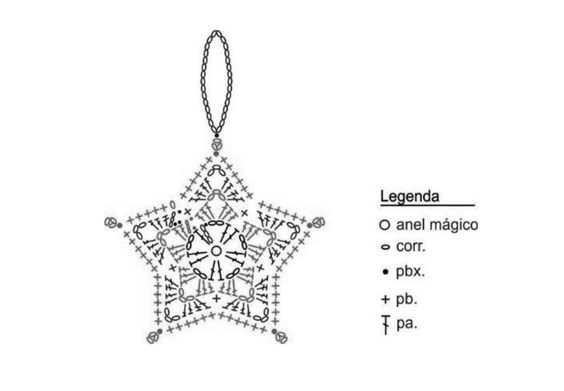 an ornament is shown in the shape of a star