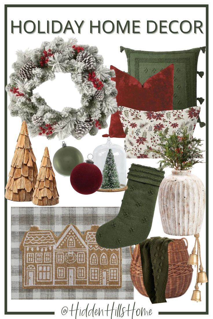 Christmas Home Decor Neutral Red Christmas Decor, Red And Green Boho Christmas Decor, Christmas Decor Ideas Trend 2024, Red Boho Christmas Decor, Red Green And Brown Christmas Decor, Muted Red Christmas Decor, Muted Red And Green Christmas Decor, Sage And Red Christmas Decor, Neutral Red And Green Christmas