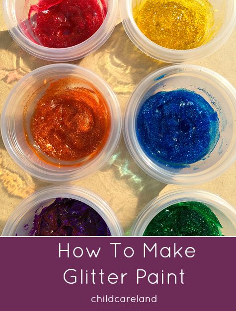 how to make glitter paint for children