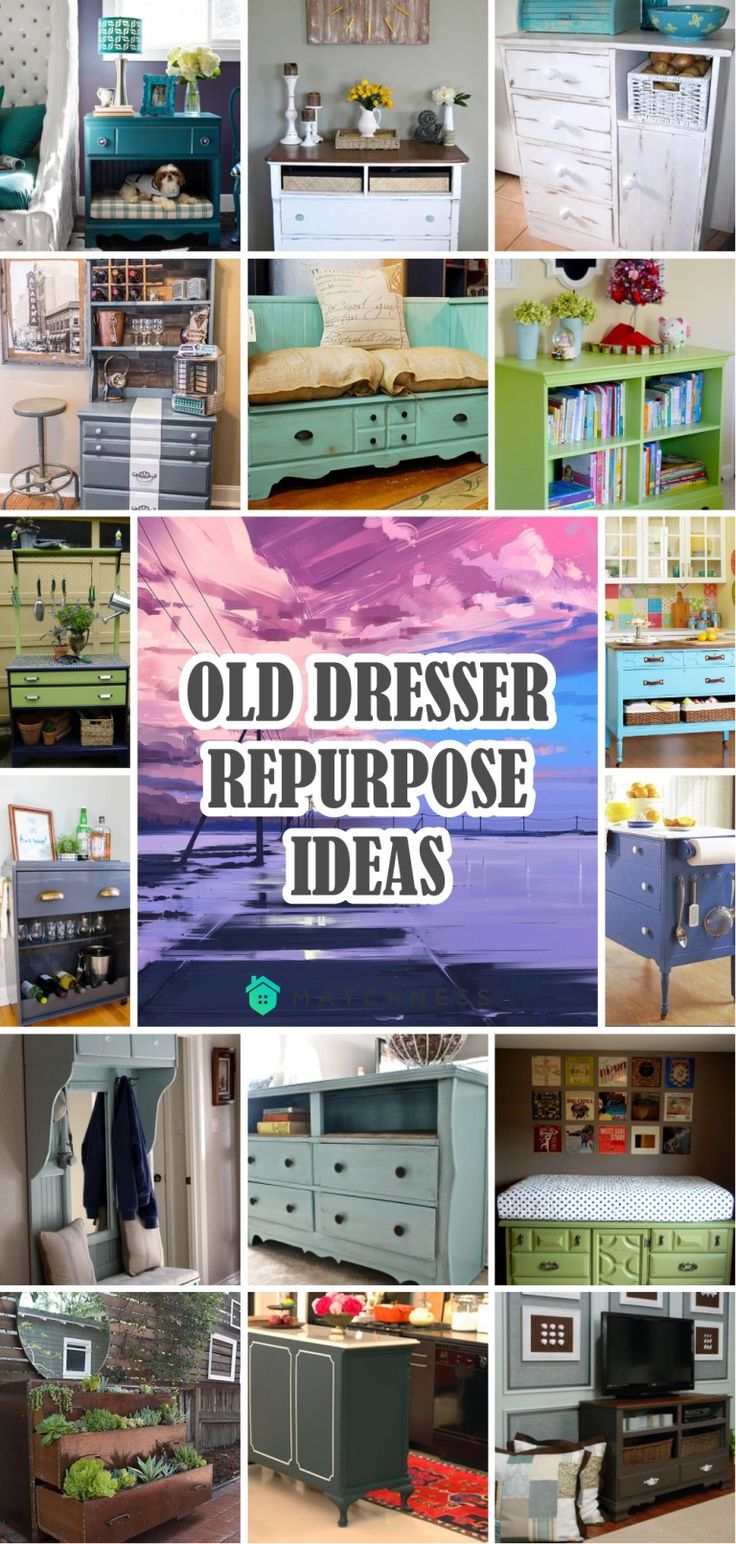 old dresser repurpose ideas are great for decorating and remodeling