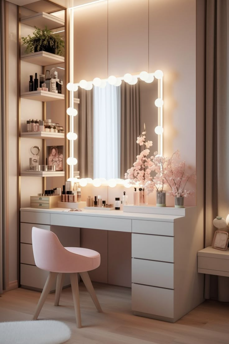 beauty room design  room ideas for small rooms  room  decor ideas  room decor beauty room beauty room design beauty salon interior bedroom ideas Stylish Room Decor, Dressing Room Decor, Dressing Table Design, Room Redesign, Vanity Ideas, Bedroom Decor Design, Teen Bedroom Decor, Home Design Living Room, Room Makeover Bedroom