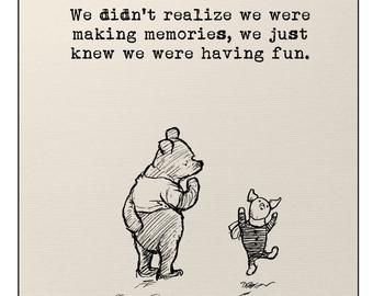 winnie the pooh and piglet are looking at each other in this funny card