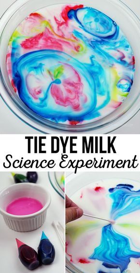 the process to make tie dye milk for science experiment