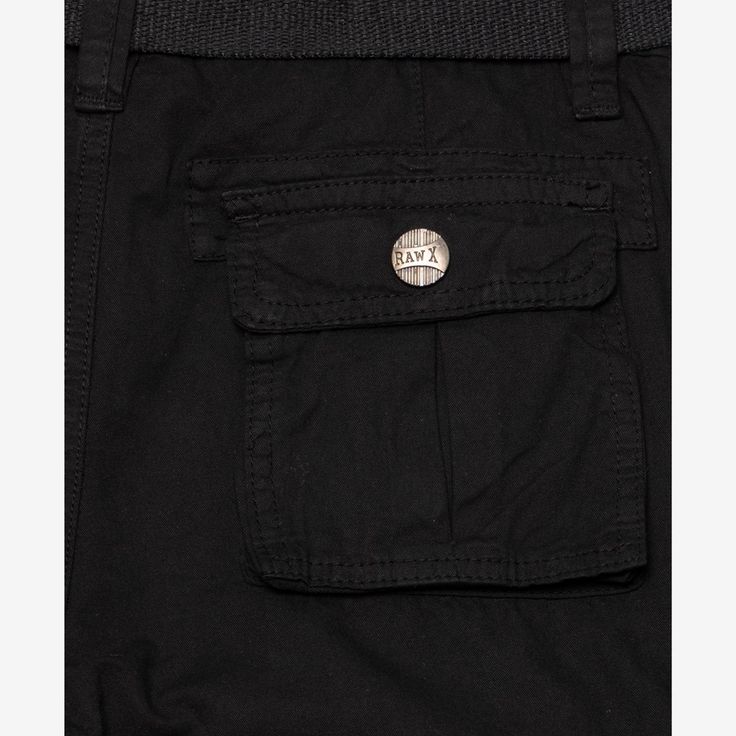 These Belted Cargo Shorts Feature Twill Cotton Fabric For Comfort, A Classic Fit For Everyday Wear And Convenient Cargo Pockets For Extra Storage. Cargo Pockets Are Secured With Stylish D-Ring Belt Snap.Modern And Stylish Twill Button Closure Cargo Pockets.Belt is included.Inseam 10.5".Constructed Of 100% Premium Cotton.Classic Fit. Black Cotton Outdoor Bottoms, Black Cargo Shorts With Belt Loops For Outdoor, Black Cotton Bottoms For Outdoor, Black Cotton Shorts With Pockets, Black Cotton Shorts With Side Pockets, Black Cotton Cargo Shorts For Outdoor, Outdoor Black Bottoms With Belt Loops, Black Outdoor Bottoms With Belt Loops, Black Comfort Waistband Shorts