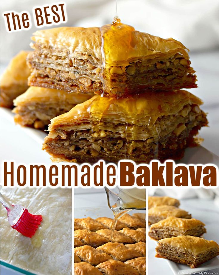 the best homemade baklaa recipe is made with fresh ingredients and ready to be eaten