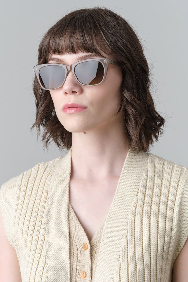 Enhance your style with Sela Sunglasses in Taupe, featuring polarized Lover Soul Lenses and SALT's anti-reflective coatings. These sunglasses are made of high-quality Japanese acetate and glass, providing hydrophobic and oleophobic properties to reduce glare, repel dirt and water, and diffuse light rays. A perfect choice for those who value both fashion and functionality. Modern Sunglasses With Tinted Glass Lenses, Modern Wayfarer Sunglasses With Uv Protection, Modern Sunglasses With Uv Protection For Everyday, Sleek Polarized Glass Sunglasses, Casual Acetate Sunglasses With Anti-reflective Coating, Chic Gray Glass Sunglasses, Trendy Clear Acetate Sunglasses, Casual Anti-reflective Acetate Sunglasses, Modern Aviator Sunglasses With Polarized Glass Lenses