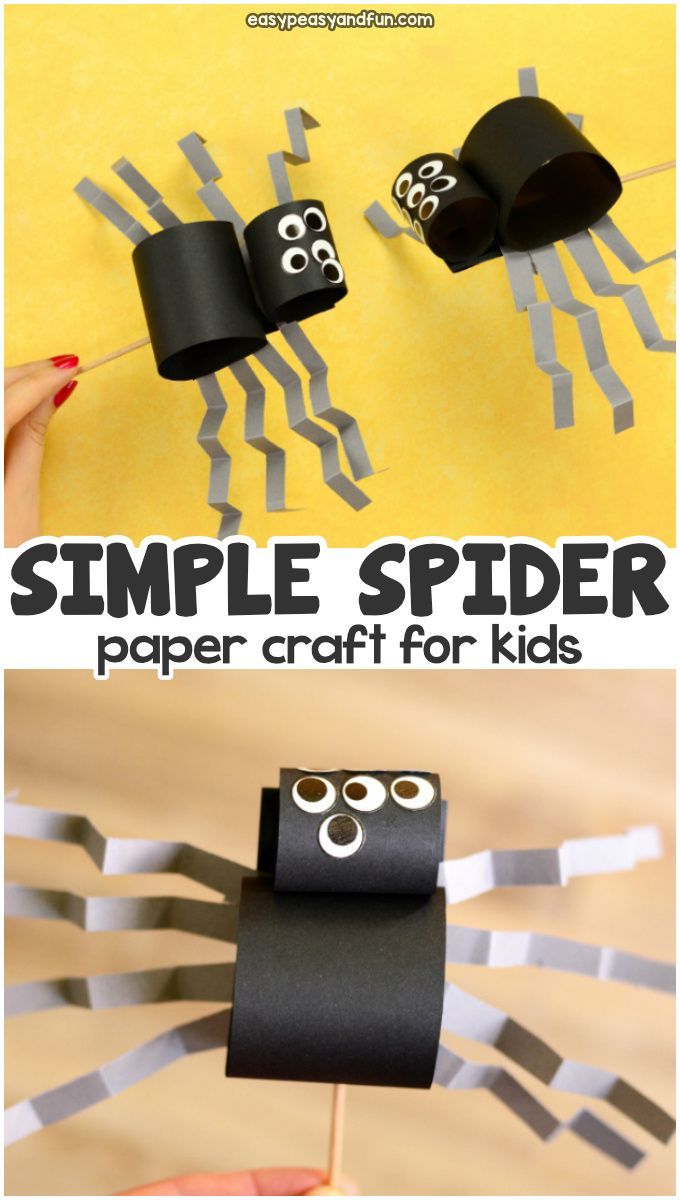 simple spider paper craft for kids