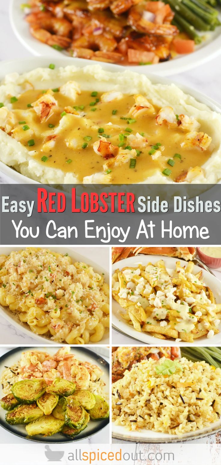 Easy Red Lobster Side Dishes You Can Make At Home Lobster Rice Recipes, Red Lobster Rice Pilaf Recipe, Lobster Sides Ideas, Red Lobster Mashed Potatoes, Red Lobster Copycat Recipes, Cheese Brussel Sprouts, Lobster Side Dishes, Red Lobster Recipes, Lobster Mashed Potatoes