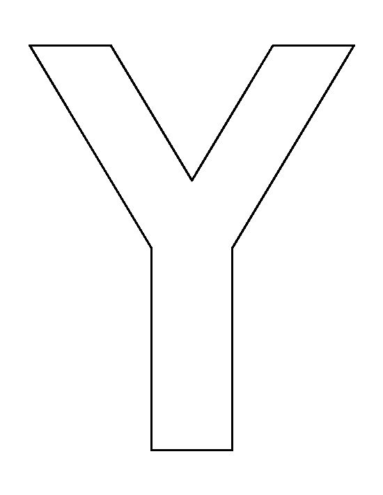 the letter y that is black and white