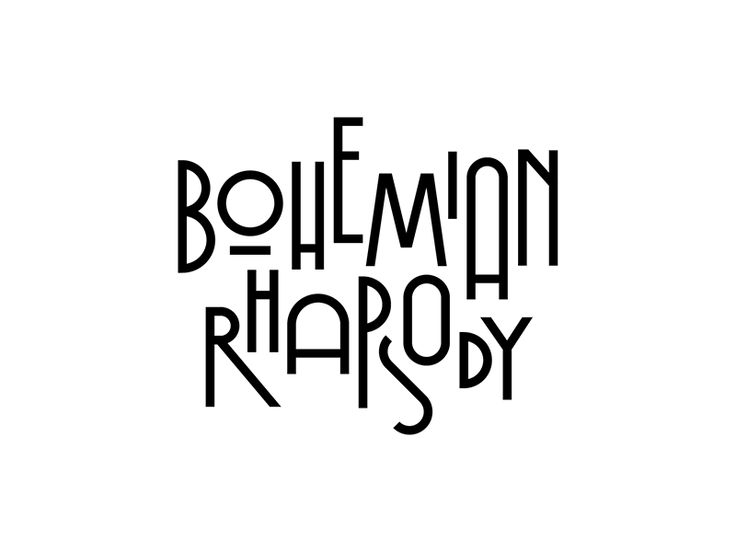 the words bohemian racoy are in black and white letters on a white background