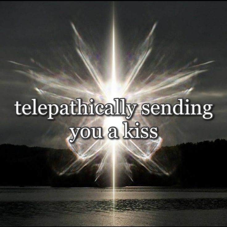 the sun shining brightly over water with text that reads, telepathically sending you a kiss