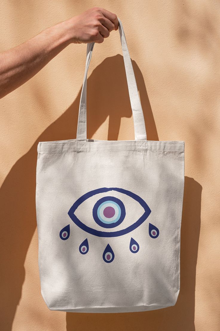 Evil Eye Canvas, Evil Eye Tote Bag, Vibe Aesthetic, Going To The Beach, Bag Canvas, Cotton Tote Bag, Canvas Tote Bag, Cotton Tote Bags, Grocery Bag