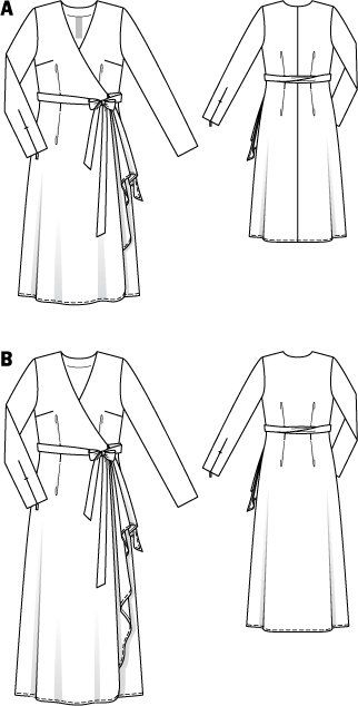 three different ways to wear a dress with an attached belt and tie on the waist