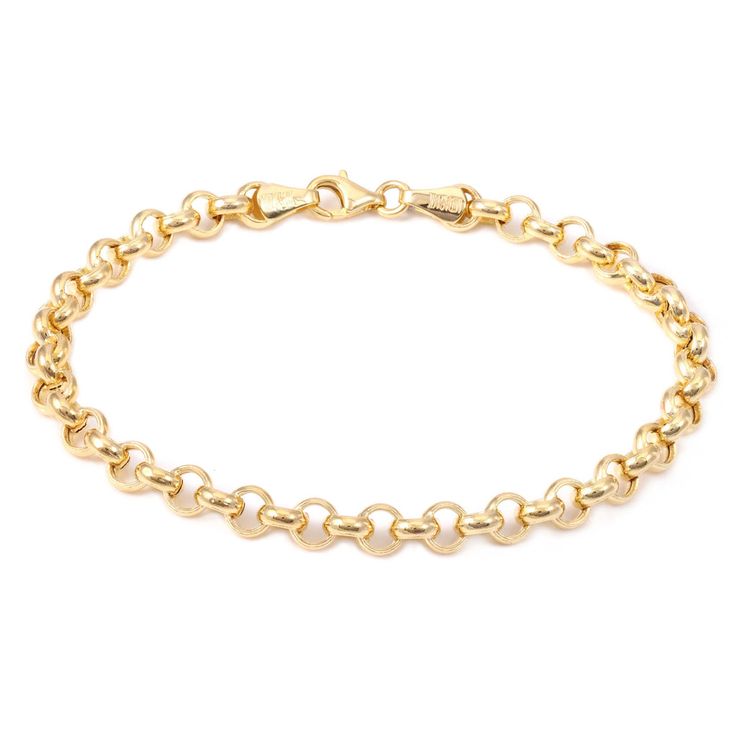 Chunky Hollow Rolo Chain Bracelet     * 14k Yellow Gold 4.7g   * 5.2mm    * 7.5" Length    * Lobster Clasp   * P-5081 Rolo Chain, Chain Bracelet, Lobster Clasp, Yellow Gold, Bracelet, Chain, Yellow, Gold