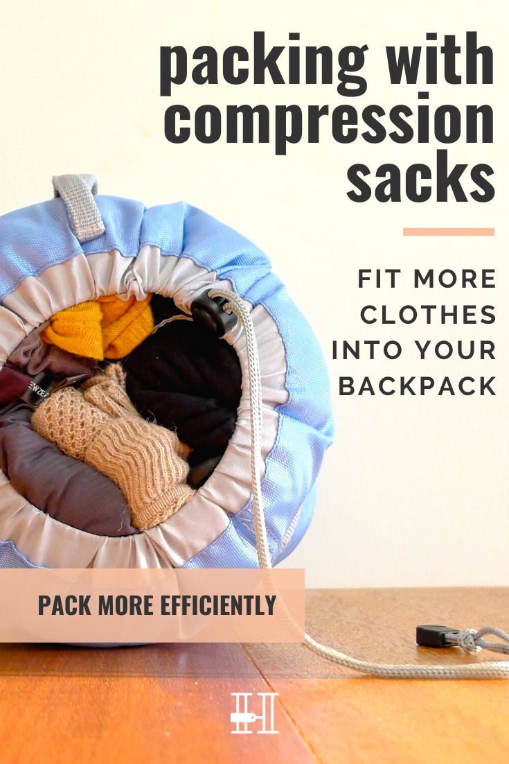 Her Packing List recommends packing with compression sacks if you want to fit more clothes into your backpack or luggage. Not sure what type you should purchase? Check out these four compression sacks from different brands. Click to discover more. #compressionsacks #packingspacesavingtips Compression Sacks, Her Packing List, Space Saving Hacks, Backpack Reviews, Light Backpack, Packing Cubes, Backpacking Packing, Ripstop Fabric, Backpacking Travel