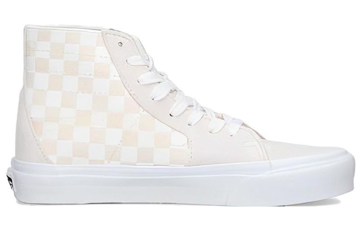 Vans Crystal Sidestripe Sk8-Hi Tapered Shoe 'White Checkerboard' VN0A7Q62C13 Sk8 Hi, Side Stripe, Crystals, White