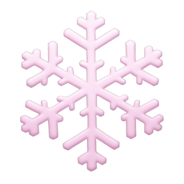 a pink snowflake is shown on a white background with no image to describe