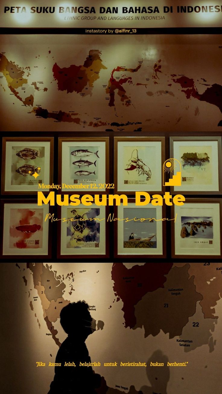 the museum date is displayed in front of a map