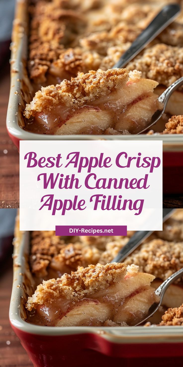 the best apple crisp with canned apple filling