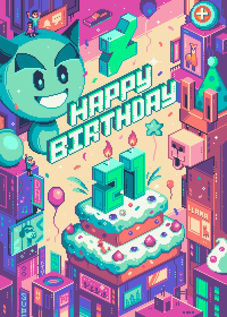 an image of a happy birthday poster