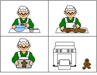 an old man is cooking in front of the stove with his dog and teddy bear