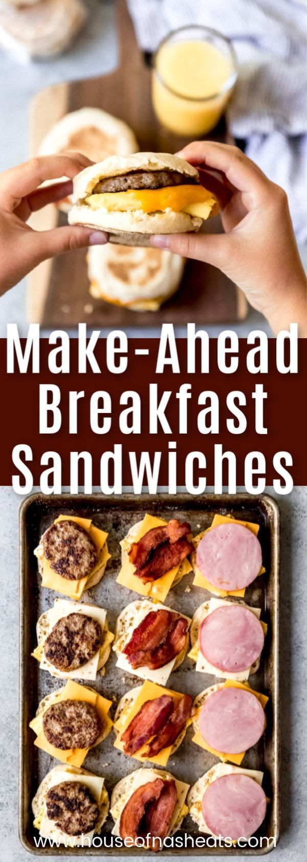 make - ahead breakfast sandwiches with ham and cheese