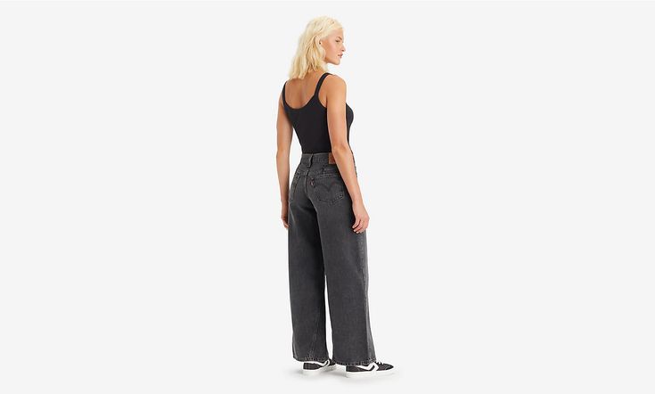 Rock a timeless look in these LEVI'S '94 Baggy Wide Leg jeans - offering exceptional comfort with an iconic style! Made with 100% cotton for softness, these jeans have a mid-rise waist and a wide leg opening. Zip fly closure for an easy-on, easy-off fit. Where's your phone? These jeans will help you find it! Levi's Everyday Bottoms With Standard Cut Leg, Levi's Everyday Bottoms Standard Cut, Casual Cotton Flare Jeans, Levi's Cotton Jeans With Standard Cut Leg, Levi's Streetwear Bottoms With Five Pockets, Levi's Cotton Jeans Standard Cut, Levi's Standard Cut Cotton Jeans, Levi's Wide Leg Streetwear Bottoms, Levi's Wide Leg Bottoms For Streetwear