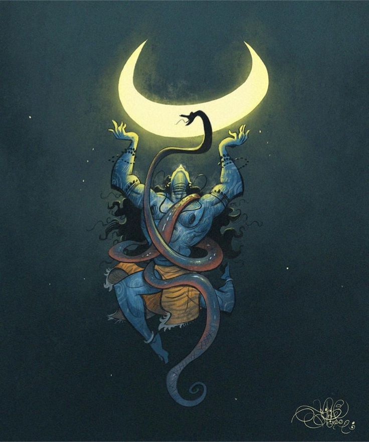 an illustration of a person sitting on top of a moon with his hands in the air