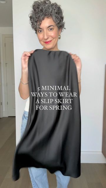 GRAZIA | DAILY STYLE INSPO on Instagram: "5 MINIMAL (AND NEUTRAL) WAYS TO WEAR A SLIP SKIRT FOR SPRING // My favorite slip skirt in 5 of my favorite ways to style it - minimal chic in black and white!  . A slip skirt is one of the easiest pieces to wear year around and is so versatile. This one is perfection and the quality is 🤌🏼 - I’ll link everything I can for you!  . . #mango #slipskirt #outfitideas #waystowear #neutralstyle #minimalstyle"